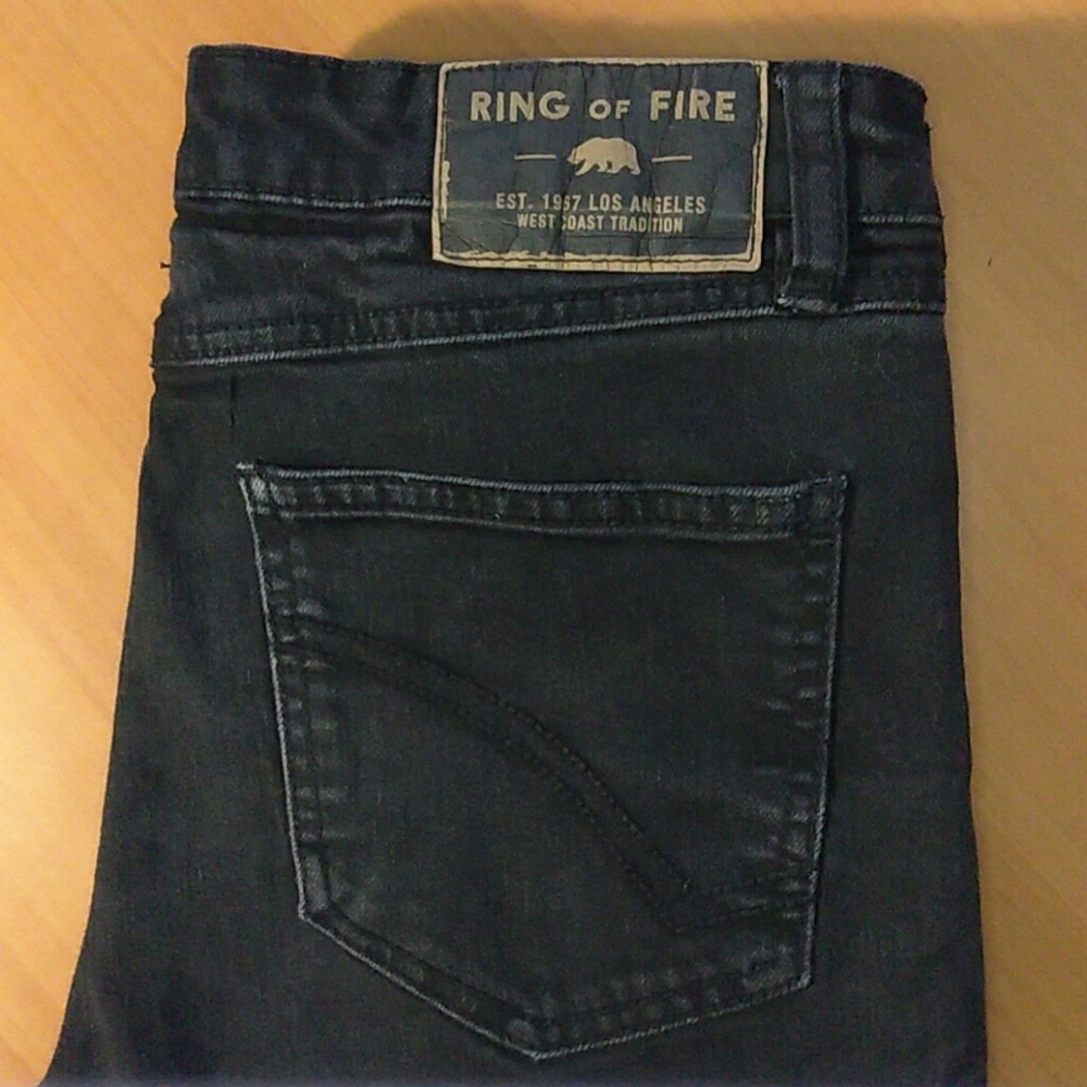 Ring of fire. big boys slim fit destroyed denim